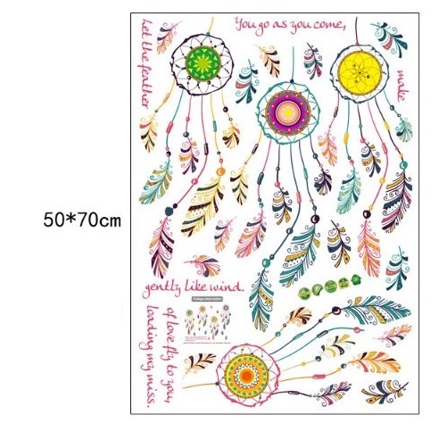 Decal lông vũ đủ màu 3